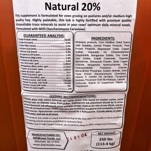 Millbrook Feeds Natural 20% Tubs